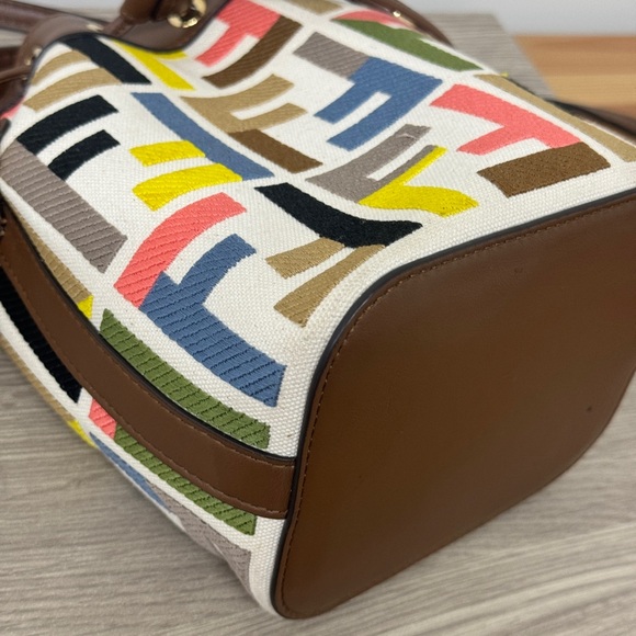 FENDI Mon Tresor Bucket Bag Zucca Embroidered Canvas Mini Shoulder Bag - Picture 11 of 11